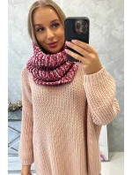 KN16 Dámský šátek s čepicí fuchsiová