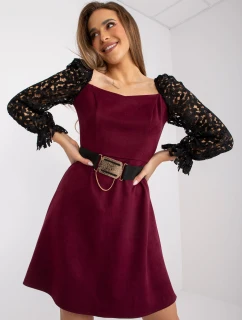 Dámské šaty-LK-SK-508840.22X-maroon
