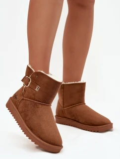 Dámské sněhule Wrangler se sponou – camel