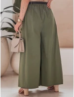 FLOWES khaki FashionStreet kalhotová sukně s páskem UY2593 FLOWES khaki FashionStreet kalhotová sukně s páskem UY2593