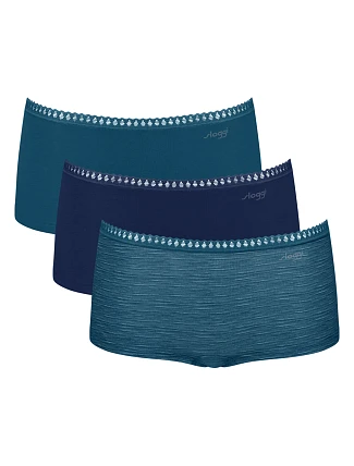 Dámské kalhotky GO Crush Short C3P - Turquoise - tyrkys M024 - SLOGGI Dámské kalhotky GO Crush Short C3P - Turquoise - tyrkys M024 - SLOGGI