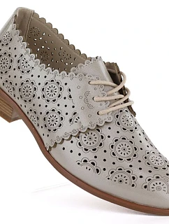 Dámská prolamovaná obuv oxford zlatá Potocki 12778