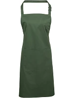 Premier PR 154 Zástěra s laclem a kapsou na břiše "Colours" 39.0154 moss green