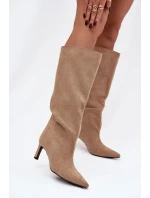 Kozačky na podpatku  model 222533 Step in style