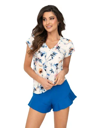 Dámské pyžamo 1/2 Astrid blue - Donna Dámské pyžamo 1/2 Astrid blue - Donna