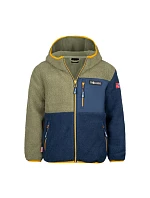 Trollkids Aurlandsfjord dětská fleecová bunda s kapucí modro-zelená (466-335)