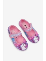 Balerínky Pantofle Pro Dívky Na suchý zip UNICORN Růžové Silviera Balerínky Pantofle Pro Dívky Na suchý zip UNICORN Růžové Silviera