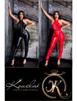 Sexy KouCla Backless Faux Leather Overall