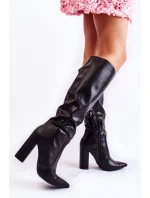 Kozačky na podpatku model 220512 Step in style Kozačky na podpatku model 220512 Step in style