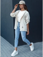 Dámská přechodná bunda s kapucí MANDIA light beige FashionStreet TY4479