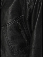 Dámská kožená bunda oversize černá FashionStreet TY5664