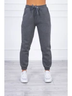 Zateplený set s mikinou s kapucí v grafitové barvě