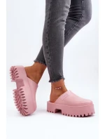 Dámské žabky s masivní podrážkou Big Star NN274020 Růžové Dámské žabky s masivní podrážkou Big Star NN274020 Růžové