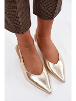 Dámské sandály z umělé kůže na podpatku Zlaté Averelle