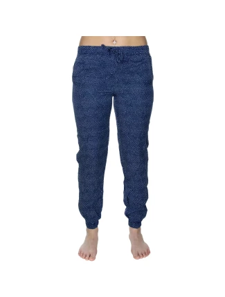 Dámské kalhoty na spaní QS6027E-GFG modrobílá - Calvin Klein
