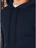 Pánská základní mikina s kapucí tmavě modrá FashionStreet BX5884