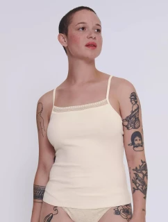 sloggi GO Ribbed Spaghetti Top - WHITE - SLOGGI WHITE - SLOGGI