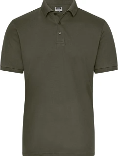Daiber JN 1806 Pánské pracovní elastické bio polo - Solid 02.1806 olive