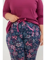 Italská lidová móda r.3/4 sp.7/8 barva:blackberry/print Italská lidová móda r.3/4 sp.7/8 barva:blackberry/print