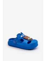 Dětské pěnové žabky s ozdobou modré Opleja