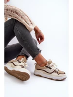 Dámské tenisky na platformě hnědé Etnaria