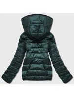 Zelená oboustranná dámská bunda - kožíšek (b8051-10)