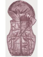 Růžová péřová vesta s odepínací kapucí (B8247-81) Růžová péřová vesta s odepínací kapucí (B8247-81)