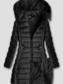 Čerá prošívaná dámská bunda pro přechodné období s kapucí (YP-22076-1)