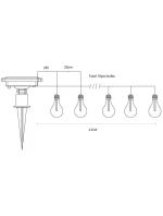 SOLÁRNÍ ZAHRADNÍ SVĚTLO GIRLANDA SOLÁRNÍ ŘETĚZ 4,9 M 40LED TEPLÁ BÍLÁ SOLÁRNÍ ZAHRADNÍ SVĚTLO GIRLANDA SOLÁRNÍ ŘETĚZ 4,9 M 40LED TEPLÁ BÍLÁ