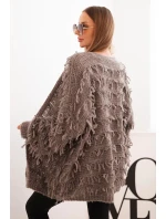 Dámský kardigan s třásněmi a volným střihem fango