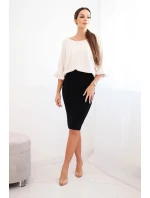 Dámská sukně z elastického viskózového úpletu černá