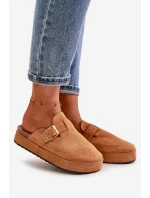 Dámské Klapky Na Platformě Se Zlatou Sponou Camel Terilaina