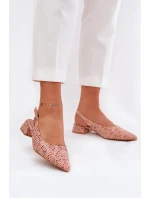 Pletené Dámské Sandály Na Jemném Podpatku Multikolor Jorela