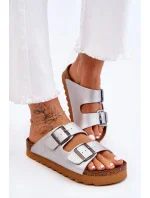 Klasické dámské pantofle Big Star LL274476 Stříbré Klasické dámské pantofle Big Star LL274476 Stříbré