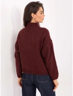 Dámský svetr Jumper MI SW WM218.02 Bordó - FPrice Dámský svetr Jumper MI SW WM218.02 Bordó - FPrice