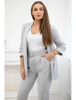 Elegantní souprava saka a kalhot šedý