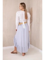 Sukně s delšími zády šedý