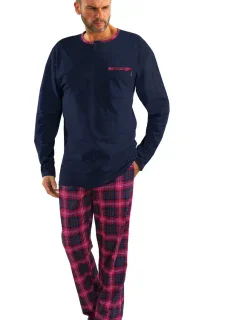 PÁNSKÉ PYŽAMO S DLOUHÝM RUKÁVEM ŽAKÁROVÉ 2576/21