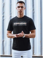 Pánské tričko s potiskem černé FashionStreet RX5387 Pánské tričko s potiskem černé FashionStreet RX5387