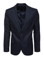 Pánské jednořadové sako v tmavě modré barvě FashionStreet MX0640 Pánské jednořadové sako v tmavě modré barvě FashionStreet MX0640