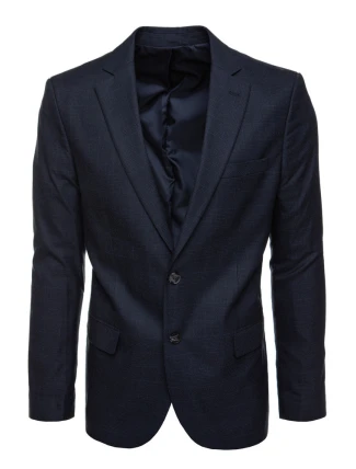 Pánské jednořadové sako v tmavě modré barvě FashionStreet MX0640