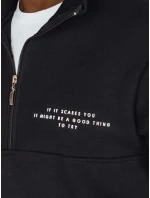 Pánská mikina s potiskem černá FashionStreet BX5887