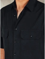 Pánské tričko s krátkým rukávem černé FashionStreet KX1080