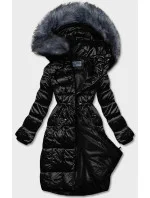 Černá dámská metalická zimní bunda (B8073-1)