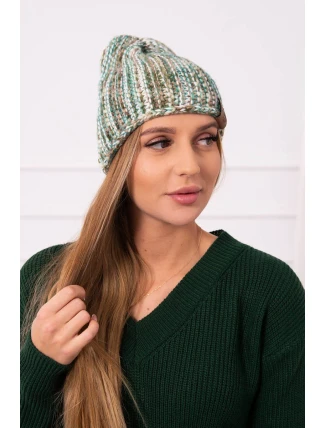 Fleecová čepice Zoja K306 ecru+green Fleecová čepice Zoja K306 ecru+green