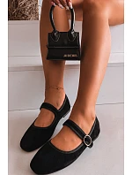 Černé baleríny s páskem a zlatou sponou Kelisa Černé baleríny s páskem a zlatou sponou Kelisa