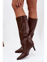 Kozačky na podpatku  model 221147 Step in style