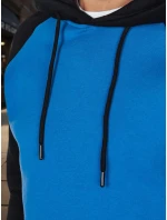 Pánská základní mikina s kapucí modrá FashionStreet BX5893 Pánská základní mikina s kapucí modrá FashionStreet BX5893