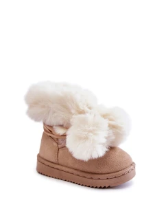 Dětské mládežnické teplé sněhule Světle béžová Roofy