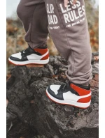 Dětské vysoké sportovní boty bílo-červené Teredite